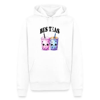 Bes Teas Bubble Tea Boba Tea - Sweat à capuche Premium bio Homme - blanc - Devant - Nico (187cm)