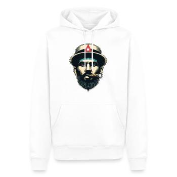 Cigare cubain Homme - Sweat à capuche Premium bio Homme - blanc - Devant - Nico (187cm)