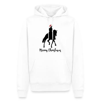 Dressurreiterin Zylinder mit Weihnachtsmütze - Männer Premium Bio Hoodie - Weiß - Vorne - Nico (187cm)