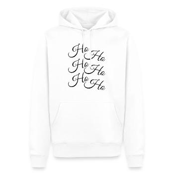 Ho Ho Ho - Men’s Premium Organic Hoodie - white - Front - Nico (187cm)