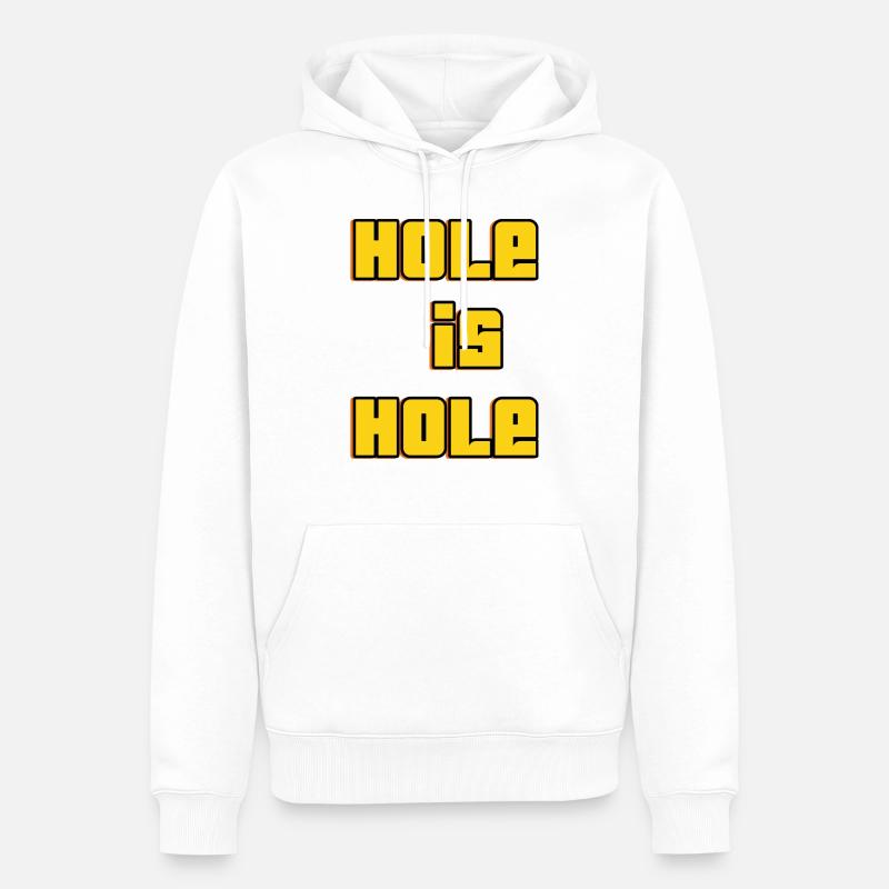 Le trou, c’est le trou - Sweat à capuche Premium bio Homme - blanc
