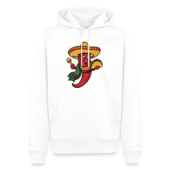 Chili Pepper 5 des mayo - Männer Premium Bio Hoodie - Weiß - Vorne - Nico (187cm)