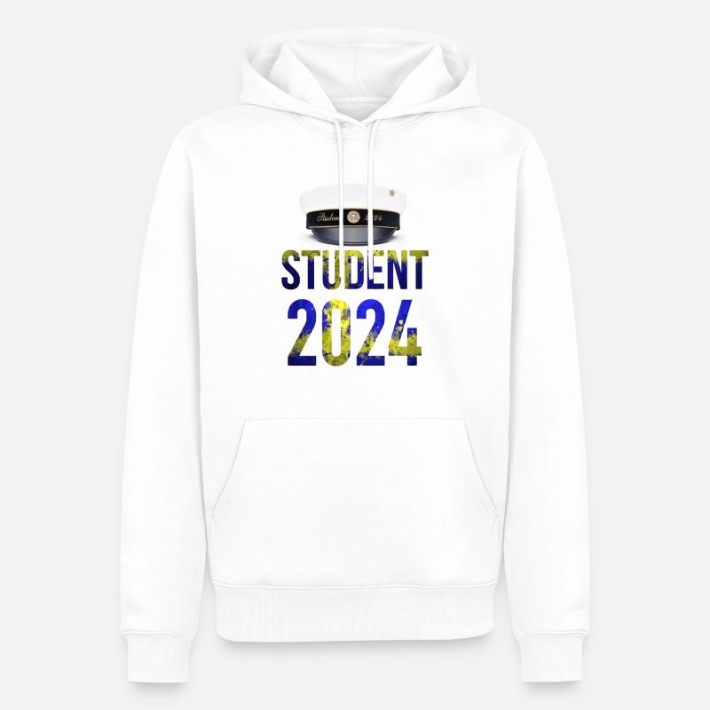 Abschlussfeier 2024 Abiturfeier - Männer Premium Bio Hoodie - Weiß