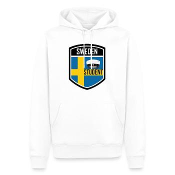 Remise des diplômes de la classe 2024 Fête de remise des diplômes du lycée - Sweat à capuche Premium bio Homme - blanc - Devant - Nico (187cm)