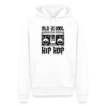 Ghettoblaster Old School Hip Hop - Men’s Premium Organic Hoodie - white - Front - Nico (187cm)