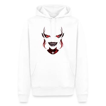 Die außerirdische Nonne - Männer Premium Bio Hoodie - Weiß - Vorne - Nico (187cm)