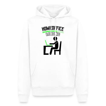 Travail Bureau Bureau à domicile Chargement - Sweat à capuche Premium bio Homme - blanc - Devant - Nico (187cm)