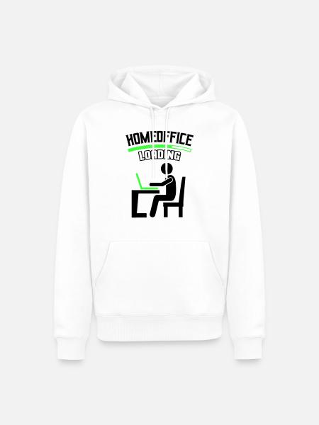 Arbeit Büro Homeoffice Loading - Männer Premium Bio Hoodie - Weiß
