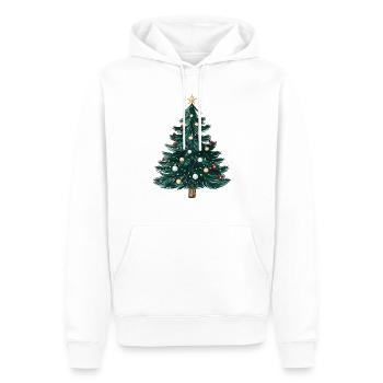 Weihnachtsbaum Weihnachten Christmas Tree - Männer Premium Bio Hoodie - Weiß - Vorne - Nico (187cm)