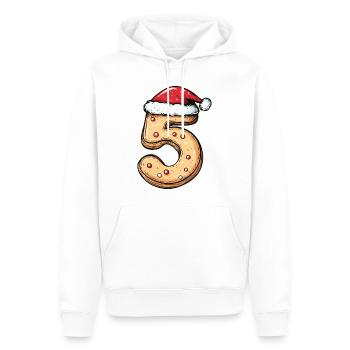 5 Zahl Weihnachten Keks - Männer Premium Bio Hoodie - Weiß - Vorne - Nico (187cm)