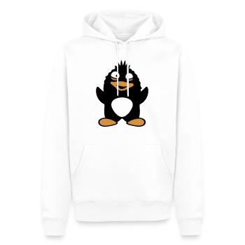 Süßer Pinguin Winkt Dumm Verrückt Komischer Vogel - Männer Premium Bio Hoodie - Weiß - Vorne - Nico (187cm)