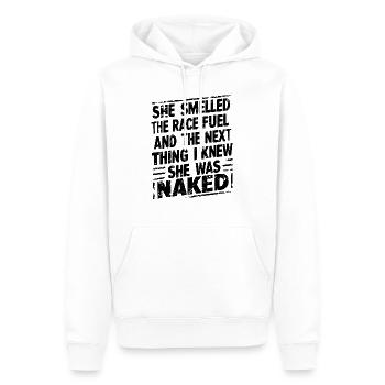 Rennsport und Adrenalin - Männer Premium Bio Hoodie - Weiß - Vorne - Nico (187cm)