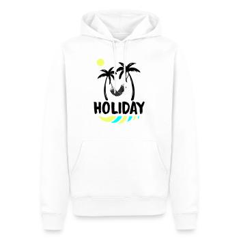 palms relax holiday - Männer Premium Bio Hoodie - Weiß - Vorne - Nico (187cm)