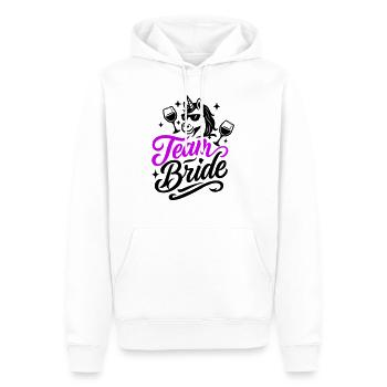 Équipe Bride Licorne - Sweat à capuche Premium bio Homme - blanc - Devant - Nico (187cm)