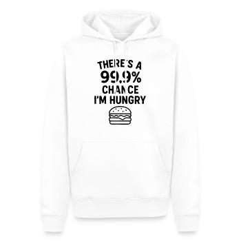 essen witz hungrig - Männer Premium Bio Hoodie - Weiß - Vorne - Nico (187cm)