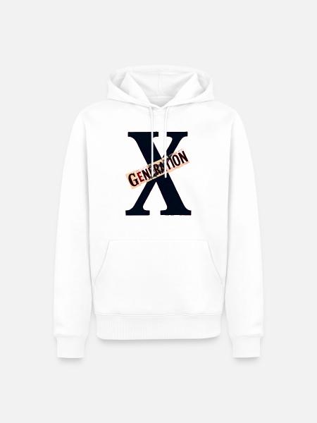 Generation X - Männer Premium Bio Hoodie - Weiß
