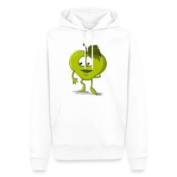 Douce pomme verte. Idée de cadeau - Sweat à capuche Premium bio Homme - blanc - Devant - Nico (187cm)