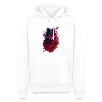 Böser Ninja-Wolf - Männer Premium Bio Hoodie - Weiß - Vorne - Nico (187cm)