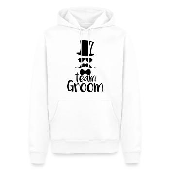 Team Groom Bachelor Party Junggesselnabschied - Männer Premium Bio Hoodie - Weiß - Vorne - Nico (187cm)