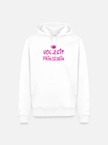 Vollzeit Prinzessin - Männer Premium Bio Hoodie - Weiß