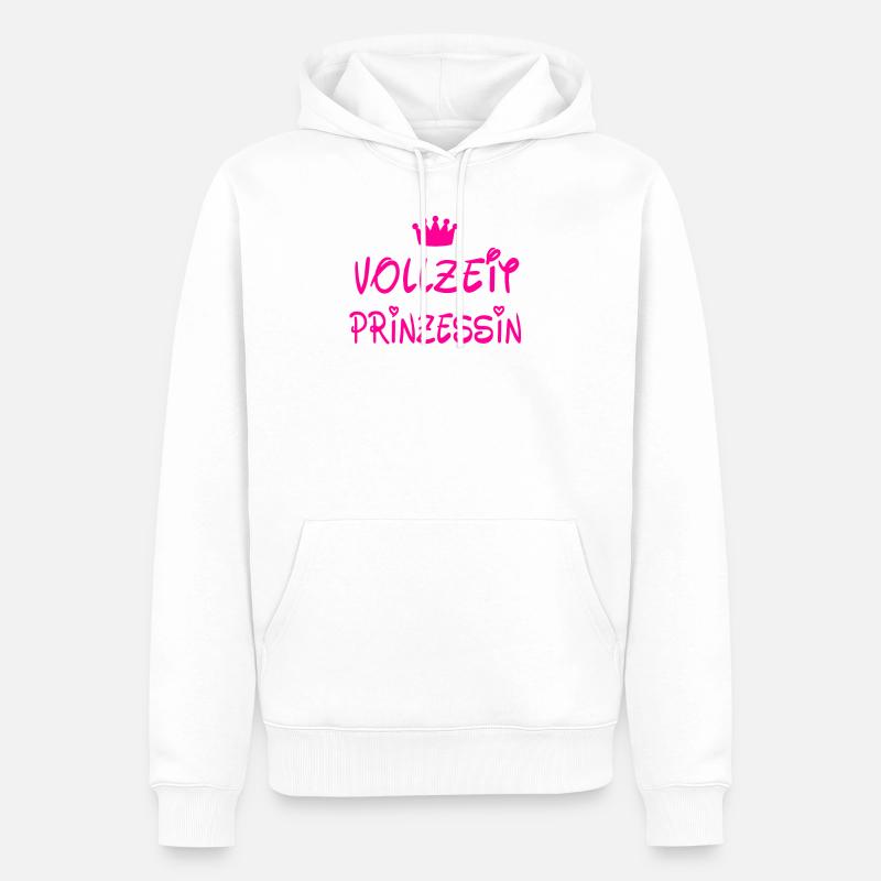 Vollzeit Prinzessin - Männer Premium Bio Hoodie - Weiß