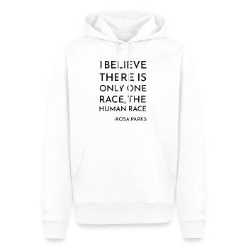Rosa Bus Parks Zitat Anti Rassismus Nah Geschenk - Männer Premium Bio Hoodie - Weiß - Vorne - Nico (187cm)