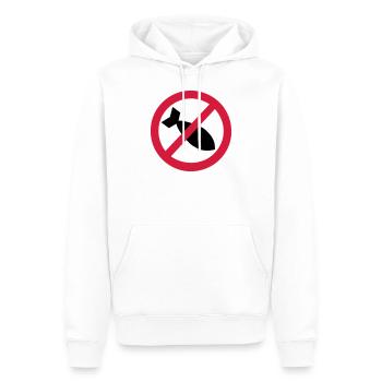 Bombe - Männer Premium Bio Hoodie - Weiß - Vorne - Nico (187cm)