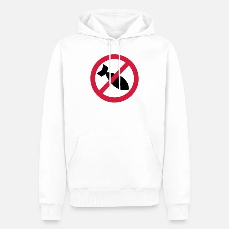 Bombe - Männer Premium Bio Hoodie - Weiß