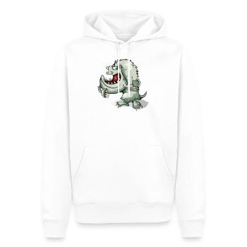 monster - Männer Premium Bio Hoodie - Weiß - Vorne - Nico (187cm)