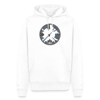 Emblème de BERLIN - Sweat à capuche Premium bio Homme - blanc - Devant - Nico (187cm)