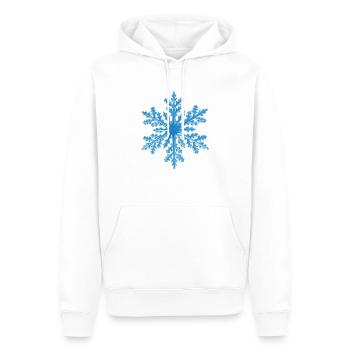 flocon de neige - Sweat à capuche Premium bio Homme - blanc - Devant - Nico (187cm)