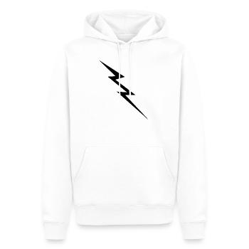 foudre - Sweat à capuche Premium bio Homme - blanc - Devant - Nico (187cm)