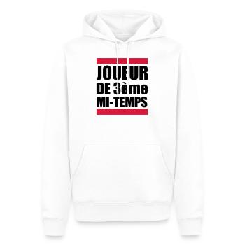 joueur de 3ème mi-temps - Sweat à capuche Premium bio Homme - blanc - Devant - Nico (187cm)