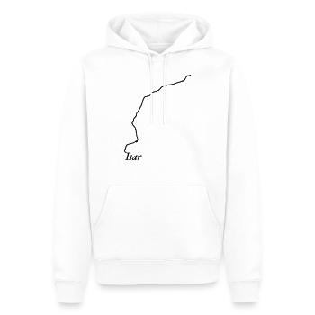 Isar - Männer Premium Bio Hoodie - Weiß - Vorne - Nico (187cm)