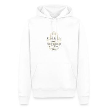 Tee-shirt islam allah dicton musulman - Sweat à capuche Premium bio Homme - blanc - Devant - Nico (187cm)