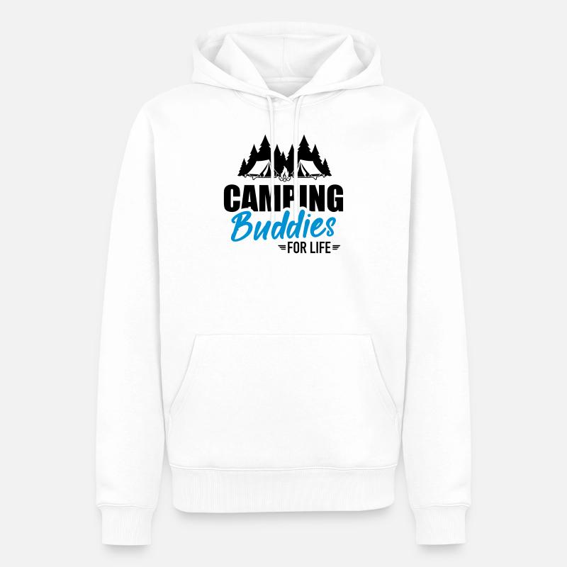 camping - Sweat à capuche Premium bio Homme - blanc