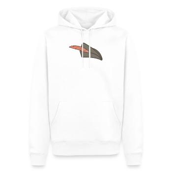 Hunter hat - Men’s Premium Organic Hoodie - white - Front - Nico (187cm)