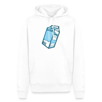 Carton de lait - Sweat à capuche Premium bio Homme - blanc - Devant - Nico (187cm)