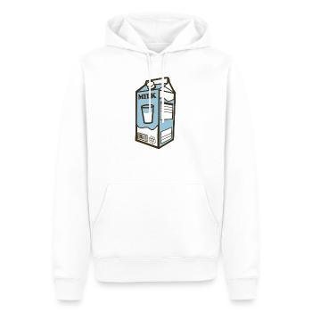 Sac de lait - Sweat à capuche Premium bio Homme - blanc - Devant - Nico (187cm)