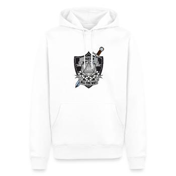 Fighter All The Way Version 2 Gris - Sweat à capuche Premium bio Homme - blanc - Devant - Nico (187cm)