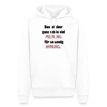 Lustiger Spruch Besserwisser Arbeit Kollegen - Männer Premium Bio Hoodie - Weiß - Vorne - Nico (187cm)