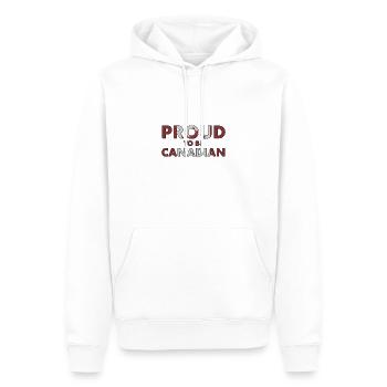 Proud to be Canadian Kanada Nationalflagge Lustig - Männer Premium Bio Hoodie - Weiß - Vorne - Nico (187cm)