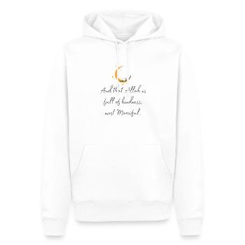 Verset du Coran/Allah/Islam /Musulman - Sweat à capuche Premium bio Homme - blanc - Devant - Nico (187cm)