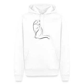 Chat Chats - Sweat à capuche Premium bio Homme - blanc - Devant - Nico (187cm)
