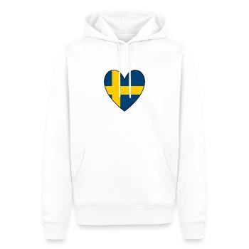 Schweden Herz - Männer Premium Bio Hoodie - Weiß - Vorne - Nico (187cm)