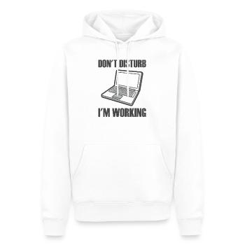 Laptop dont disturb in working - Men’s Premium Organic Hoodie - white - Front - Nico (187cm)