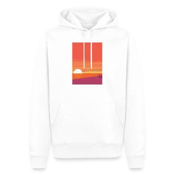 Coucher de soleil à la mer - Sweat à capuche Premium bio Homme - blanc - Devant - Nico (187cm)