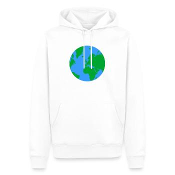 Planet Erde - Männer Premium Bio Hoodie - Weiß - Vorne - Nico (187cm)