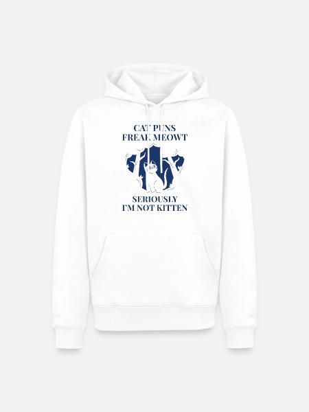 Katze Puns Freak Meowt - Männer Premium Bio Hoodie - Weiß