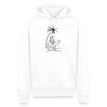 Expédition au Sahara - Sweat à capuche Premium bio Homme - blanc - Devant - Nico (187cm)